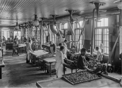 Fazer sweets factory floor, 1912
