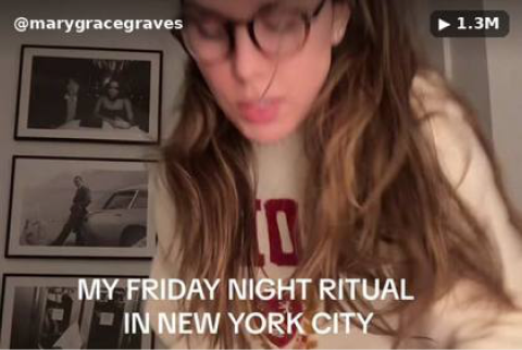 TikTok by @marygracegraves, January 2024 (Swedish candy, BonBon NYC)